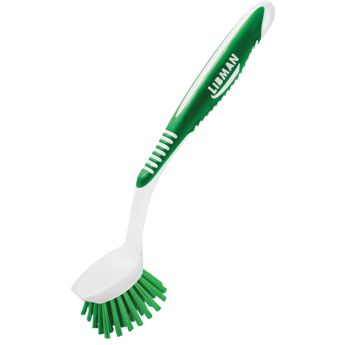 Green polymer fiber kitchen brush with ergonomic handle and tough scraper edge for cleaning tasks under $50 tools collection