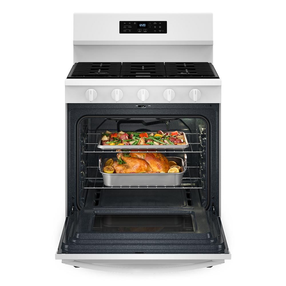 30-inch Gas Range with Air Cooking Technology, No Preheat Air Fry and Air Baking and Self Clean