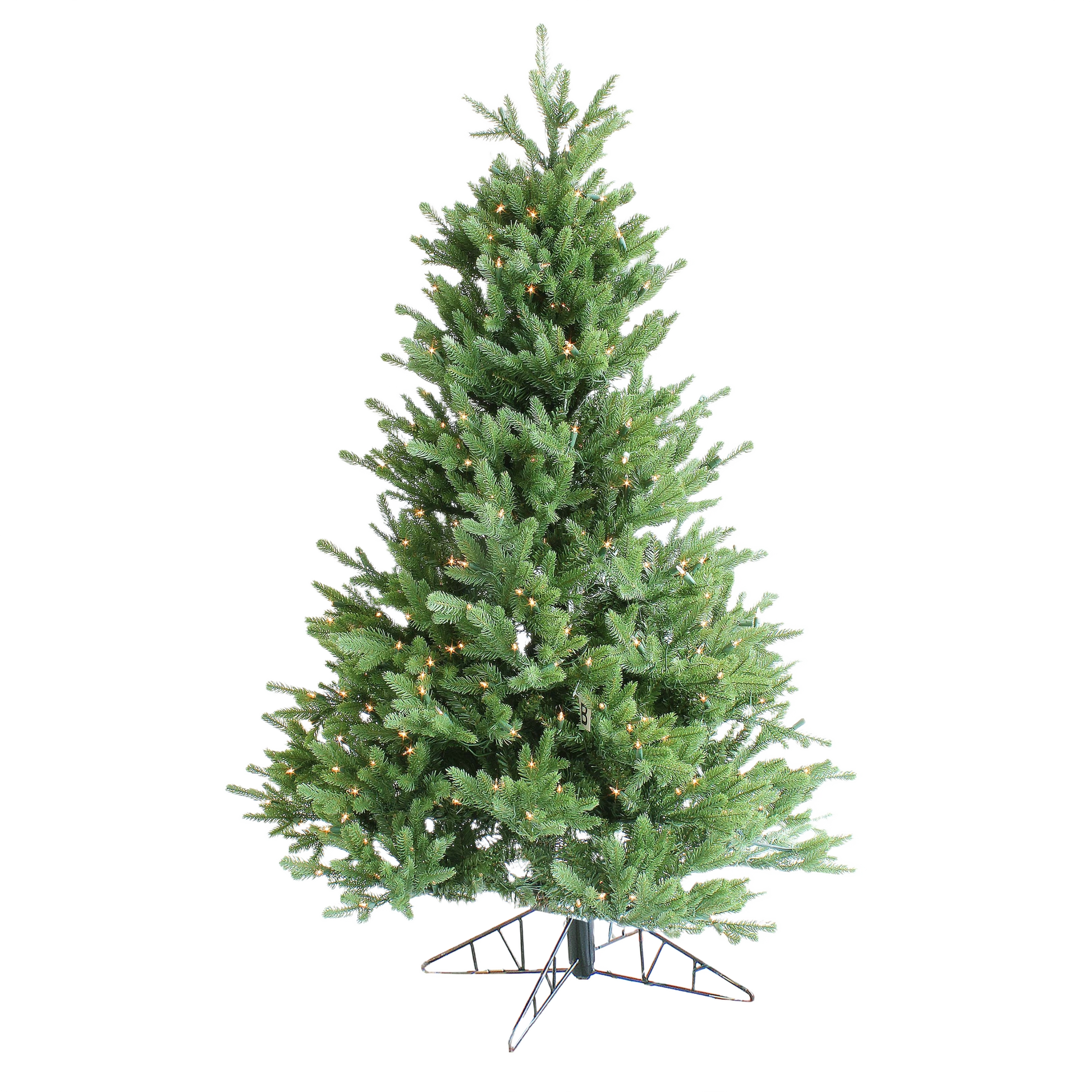 5 ft. Aspen Green Spruce Christmas Tree with clear incandescent lights, ideal for festive holiday decor collections