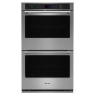 stainless steel 30-inch double wall oven with air fry feature and digital controls for kitchen and home improvement
