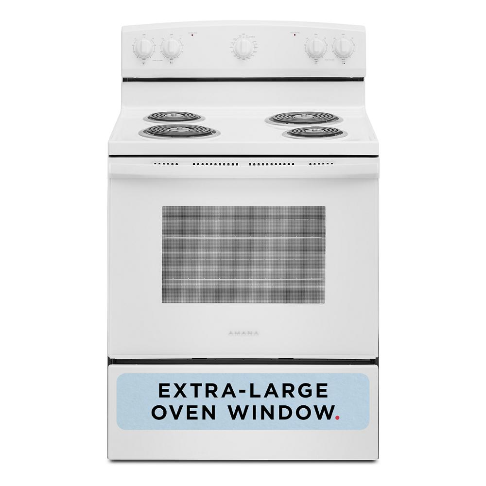 Amana® 30-Inch Electric Range with Extra-Large Oven Window