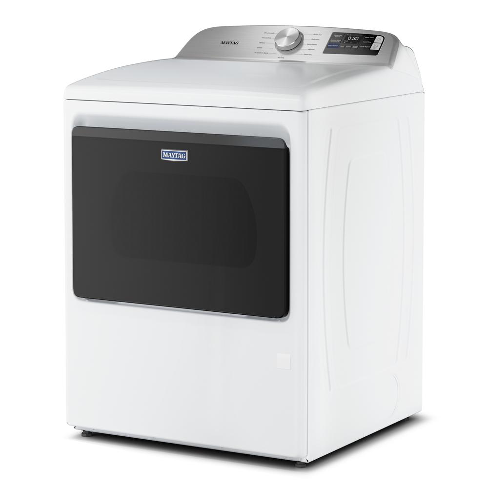 White top load gas dryer with black door and digital control panel in dryers and gas dryers collection