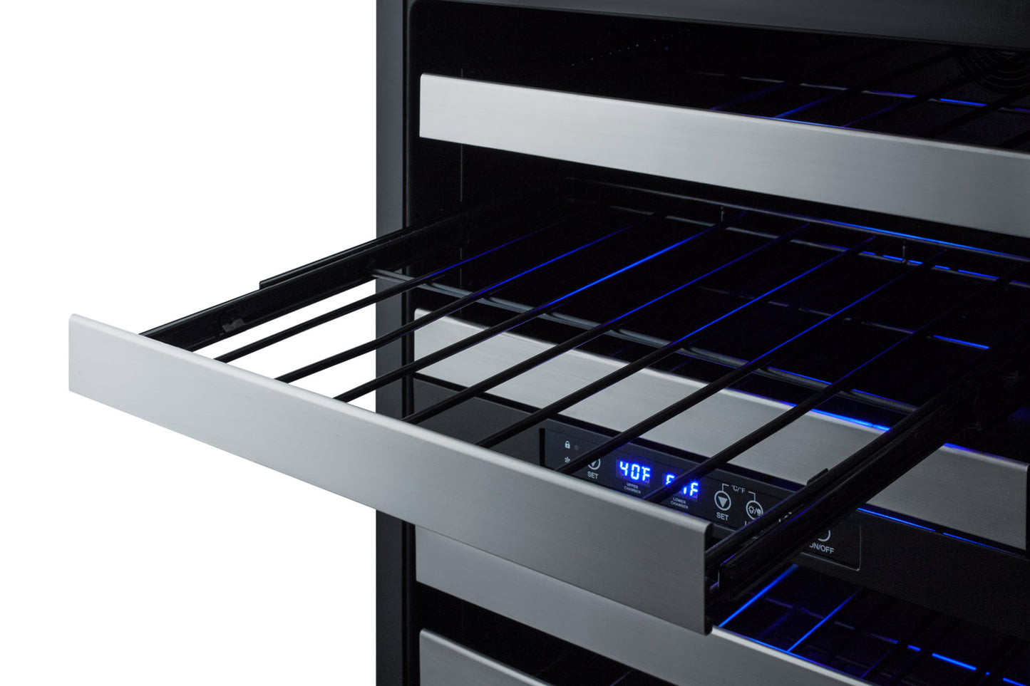 24" Wide Combination Dual-Zone Wine Cellar and 2-Drawer All-Refrigerator (Panels Not Included)