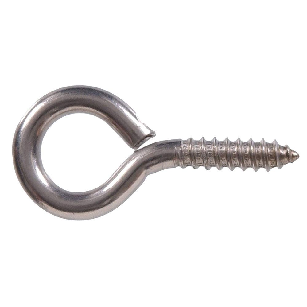 Stainless steel large eye screw with threaded shank for secure fastening in hardware and fastener collections under $50