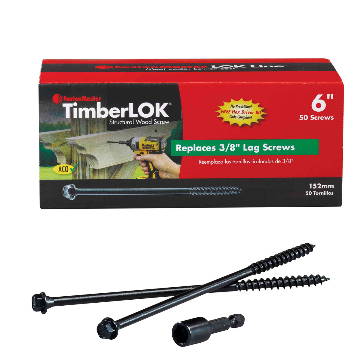 Fastenmaster 6 In. Timberlok Structure Screws, 50 Pc