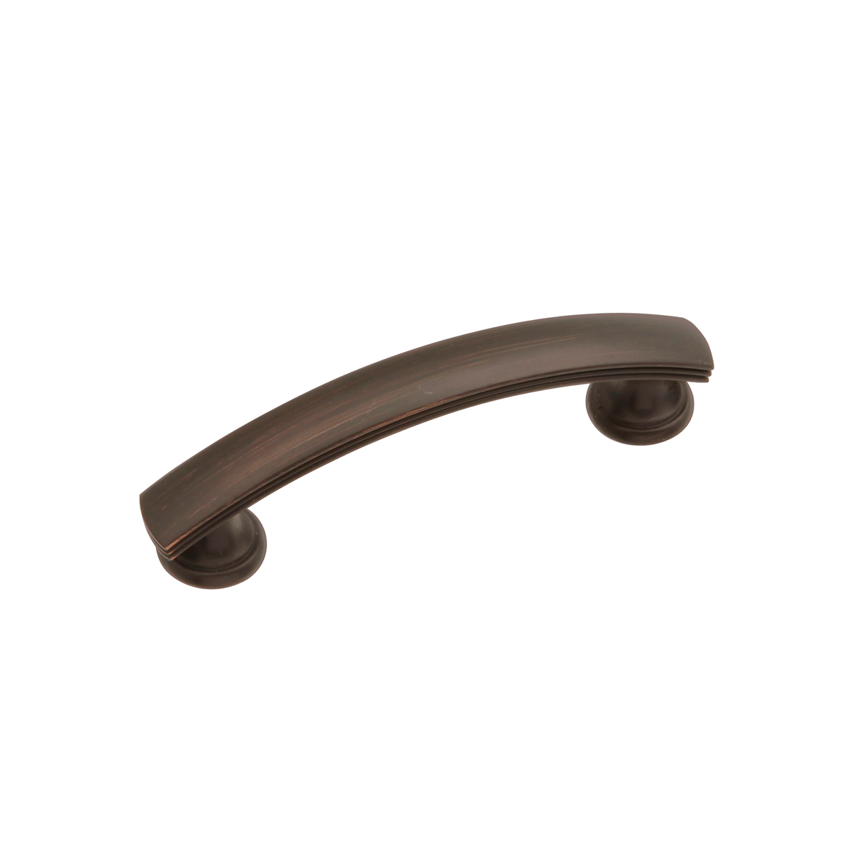 Vintage bronze cabinet pull with curved design for furniture hardware and home improvement collections