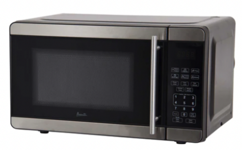 Compact stainless steel microwave oven with digital control panel and vertical handle in Microwaves and Kitchen & Kitchenware collections
