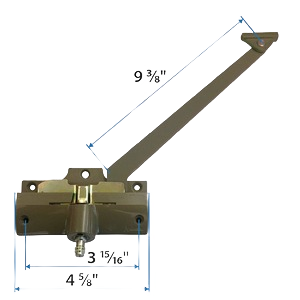 Stone-colored right hand straight arm window operator for casement windows in doors and windows accessories collection