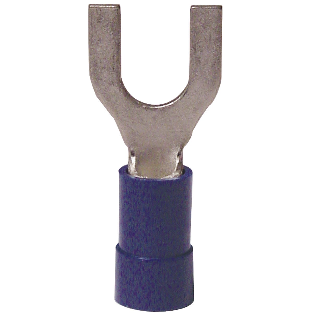 Blue insulated spade terminal for secure wire connections in electrical and home improvement projects under $50 collections