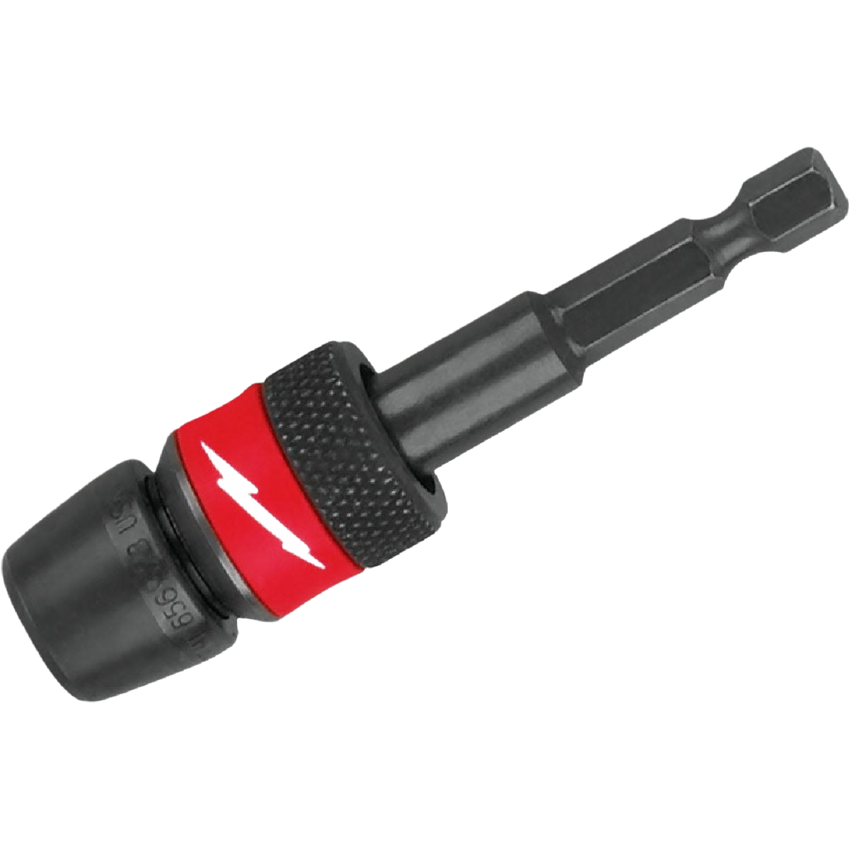 Black and red bit extension with hex shank for power tool accessories and woodworking tool use under $50 collection