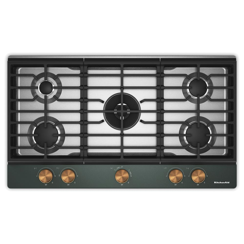 KitchenAid® 36 in. Gas Cooktop with 5 Burners and Integrated Wok Grate