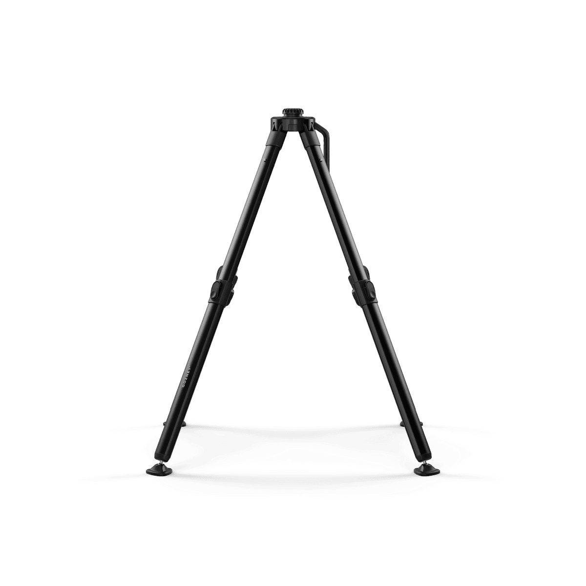 Black adjustable stand with three legs designed for stable use in grilling and outdoor living accessories.