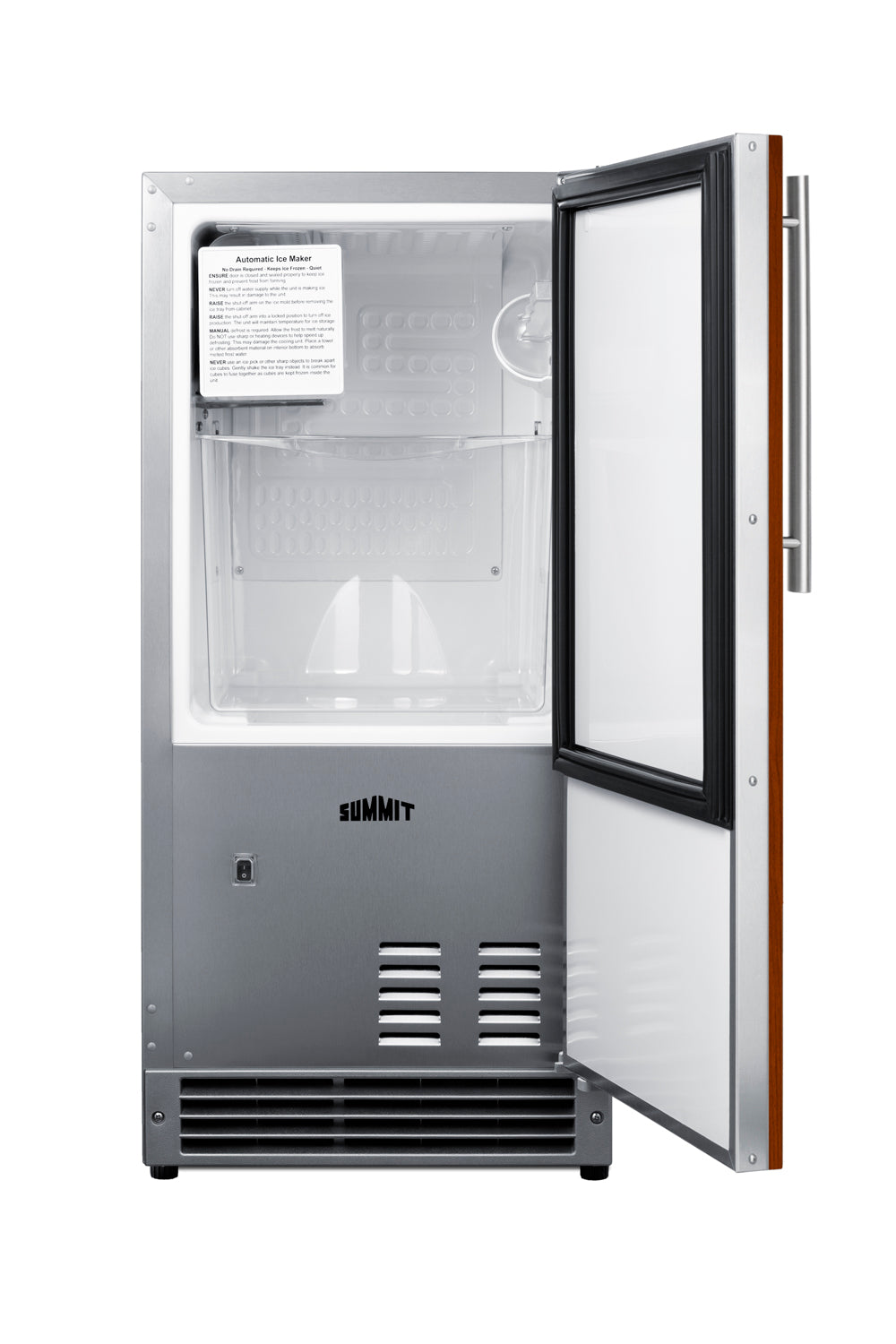 15" Wide 25 lb. Drain-Free Icemaker, ADA Compliant (Panel Not Included)