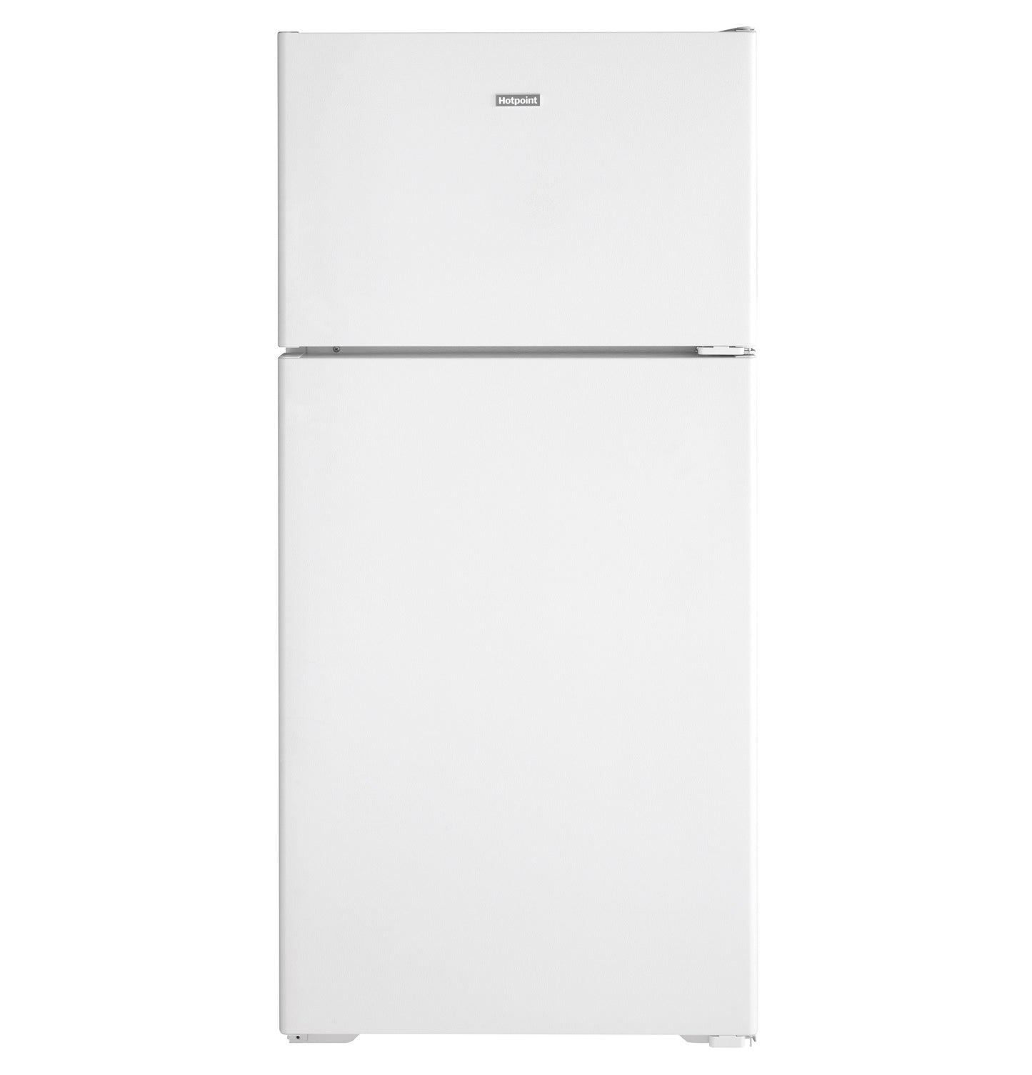 White top-freezer refrigerator with recessed handles in kitchen appliances and top freezer refrigerators collection