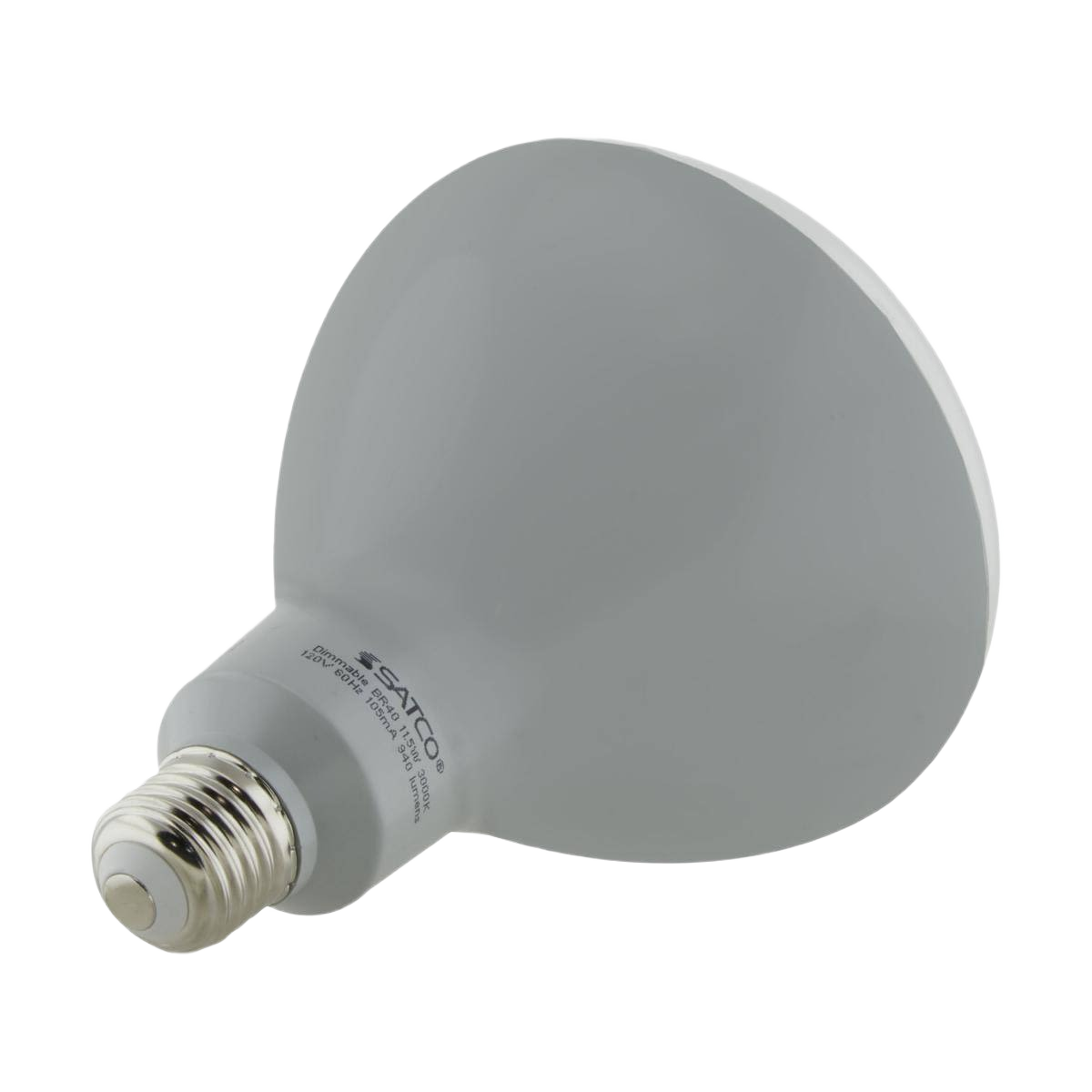 Satco 11.5 watt BR40 LED soft white floodlight bulb for home improvement lighting and electrical collections