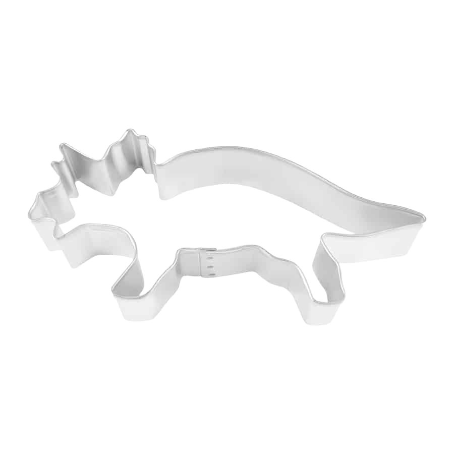 Tinplated steel triceratops cookie cutter for baking in kitchenware and bakeware collections under $50
