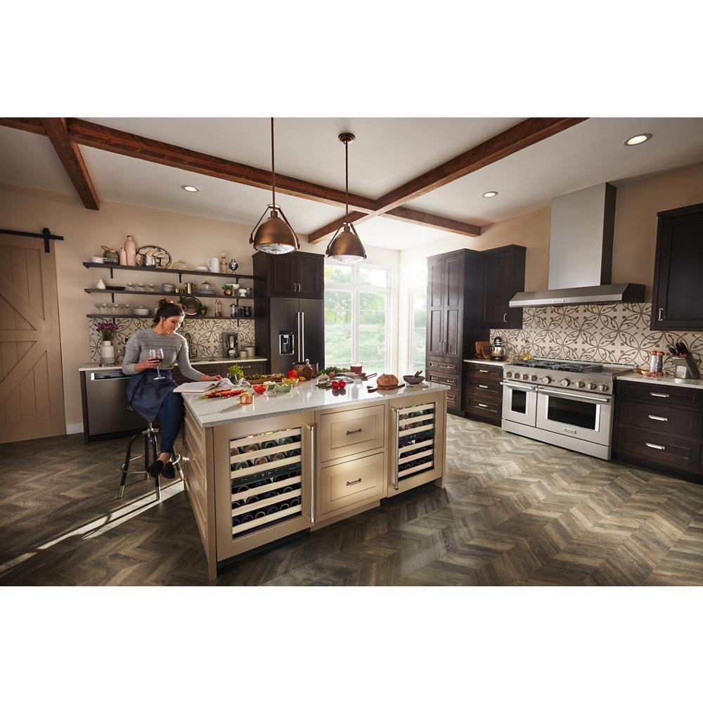 24" Panel-Ready Undercounter Wine Cellar with Wood-Front Racks