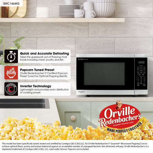 1.4 CF Countertop Microwave Oven, Orville Redenbacher's Certified