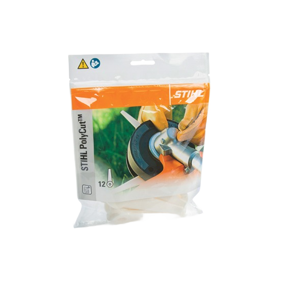Pack of white thermoplastic cutting blades designed for durable trimming in power tool accessories collections