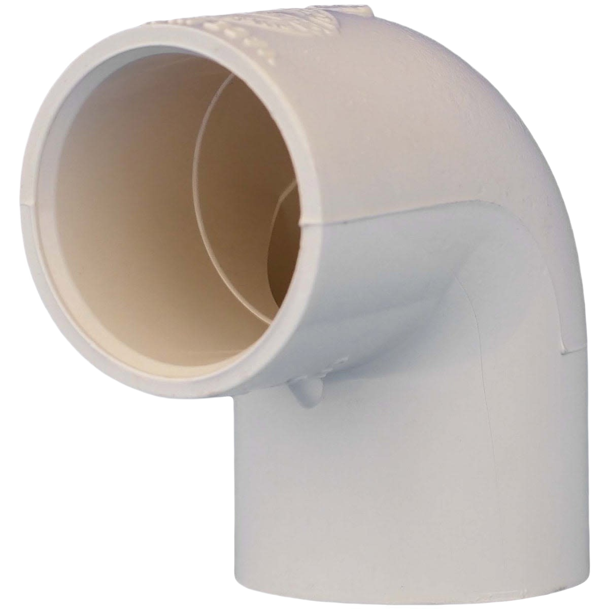White CPVC 90-degree elbow fitting for plumbing and PVC pipes in home improvement under $50 collection