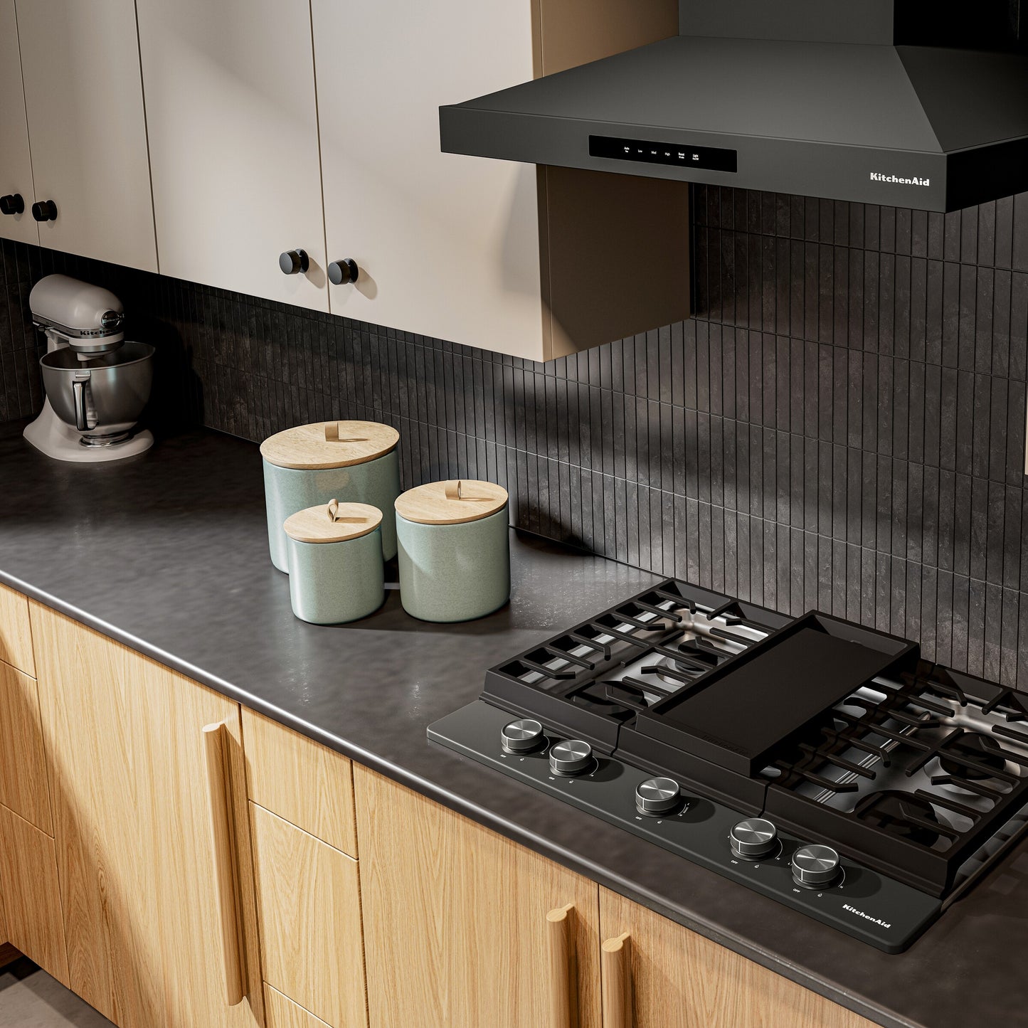 KitchenAid® 30 in. Gas Cooktop with 5 Burners and Integrated Wok Grate