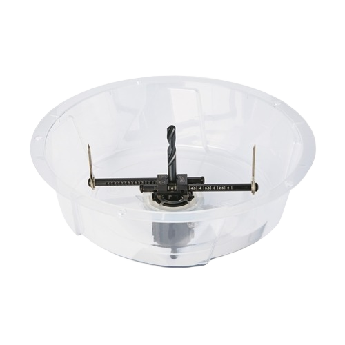 Adjustable hole cutter with clear plastic base for precise woodworking and home improvement projects under $100 collection