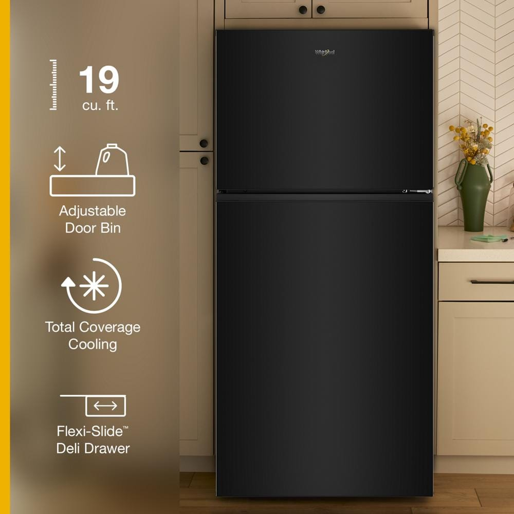Whirlpool® 30-inch Wide Top Freezer Refrigerator with Total Coverage Cooling- 19 Cu. Ft.