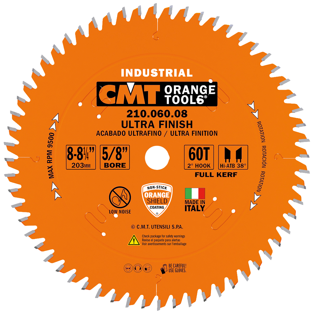 CMT Orange Tools 10” 80T Ultra Finish-Plywood & Melamine Saw Blade