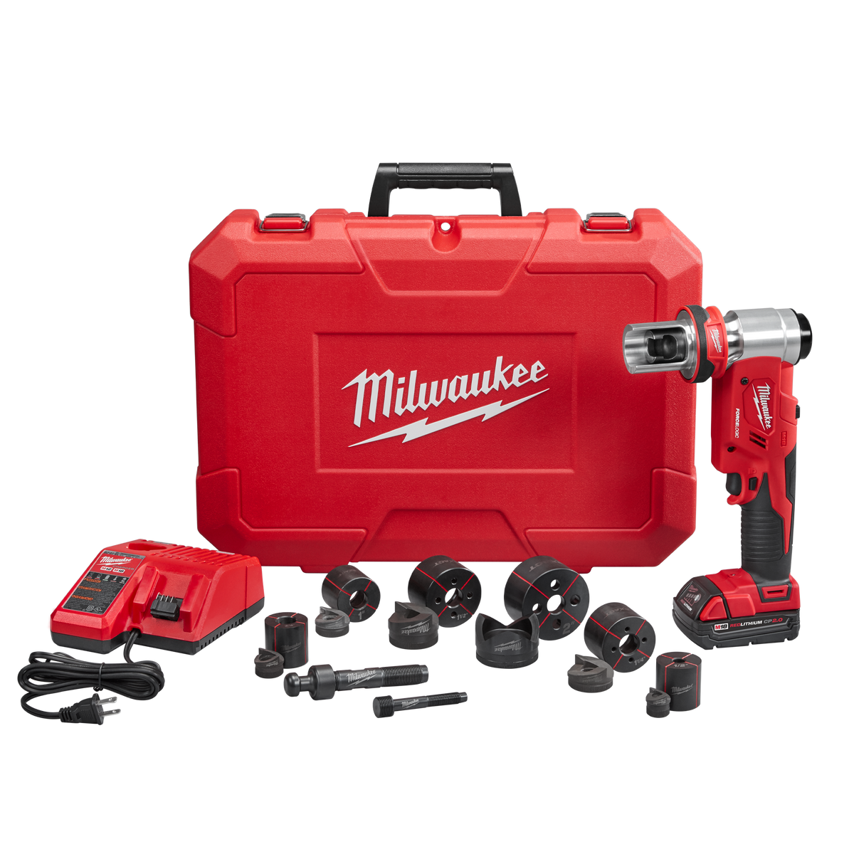 Milwaukee M18™ FORCE LOGIC™ 6T Knockout Tool 1/2" - 2" Kit