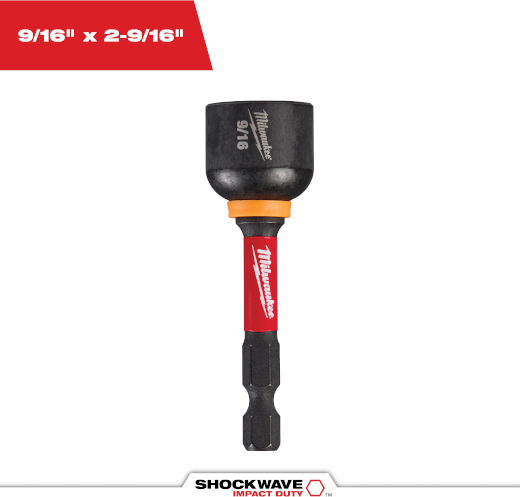 9/16 inch magnetic nut driver with durable construction for impact tools in power tool accessories collection