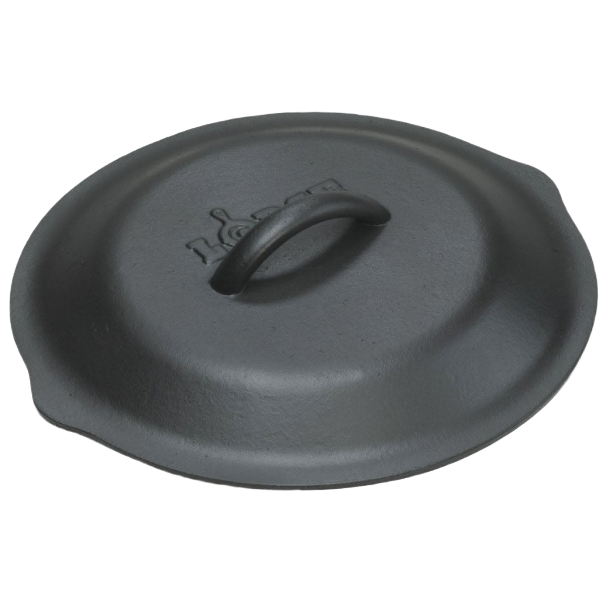 Black cast iron skillet lid with loop handle featuring self-basting design for kitchenware and Lodge cast iron collections under $50