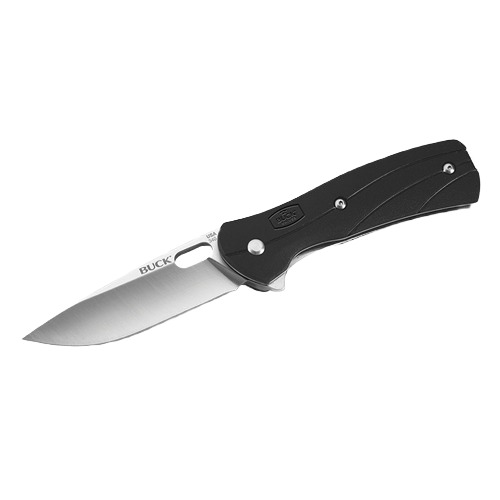 Lightweight folding knife with stainless steel blade and black handle for cutting tools and woodworking use under $100