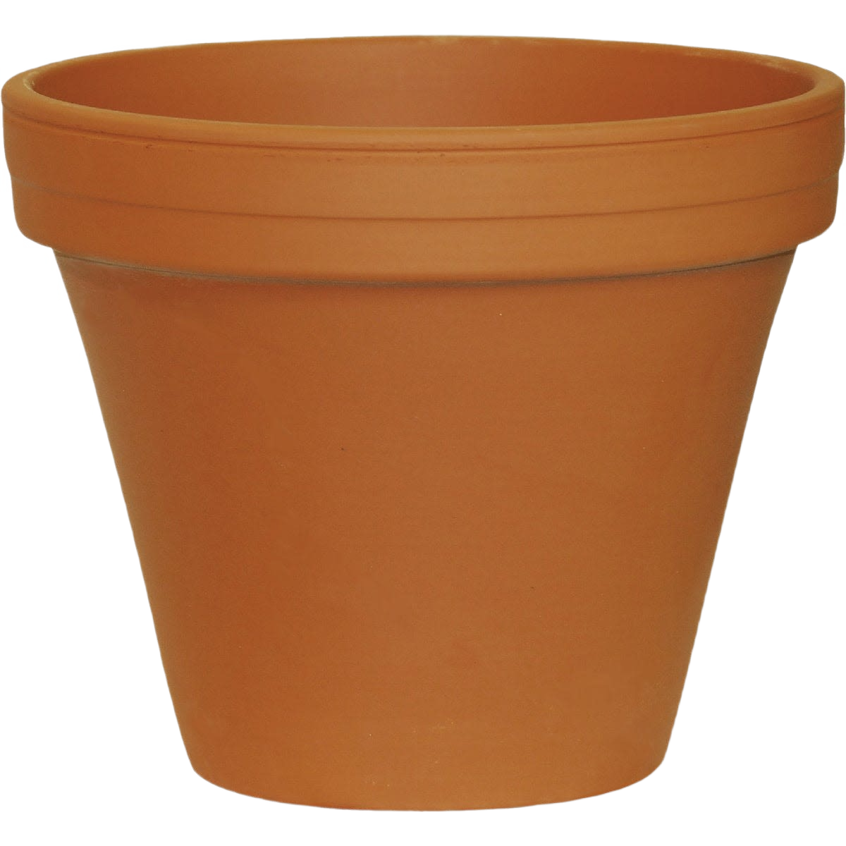 Standard terracotta clay planter pot with smooth finish for indoor and outdoor gardening use