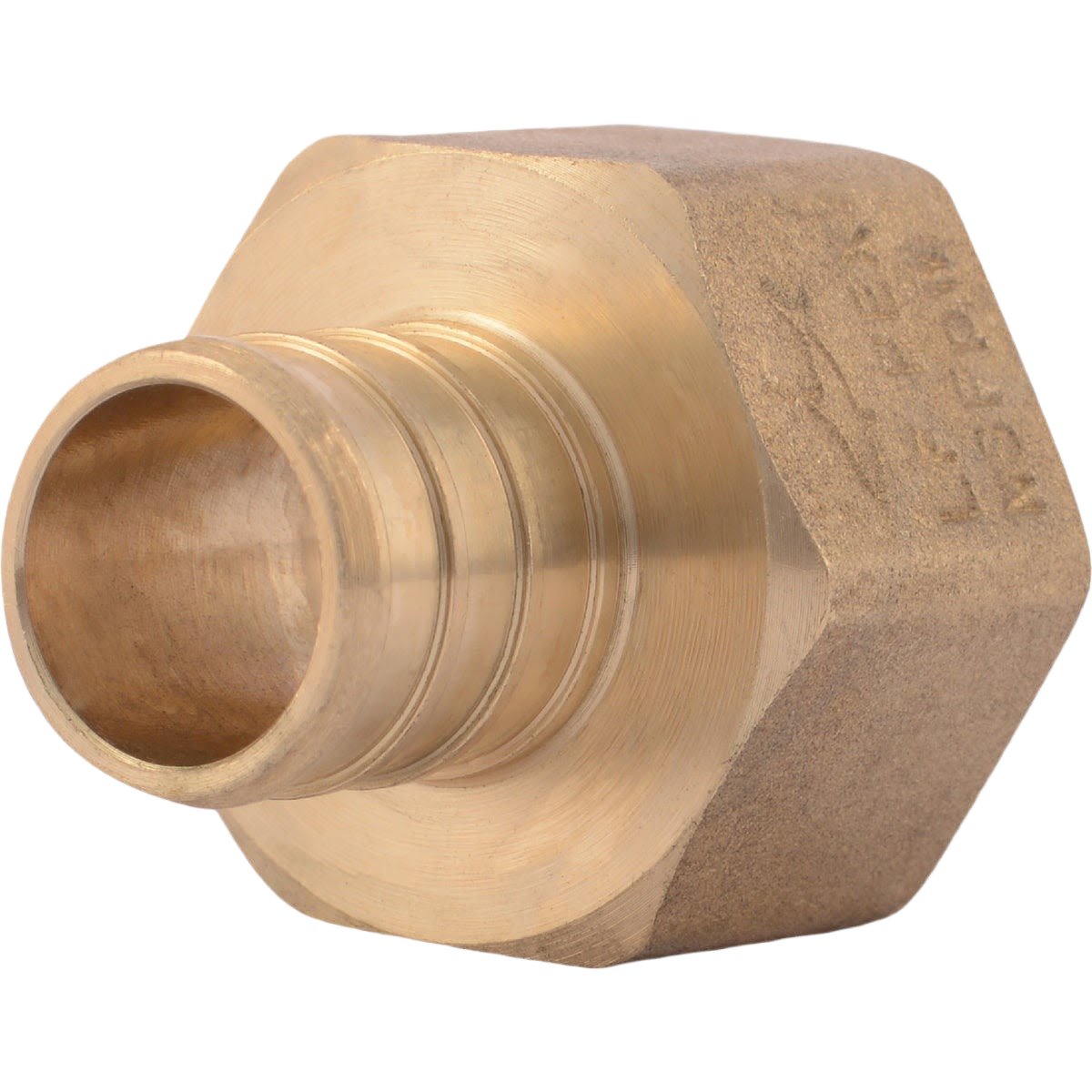 Brass plumbing adapter with barb and female threaded connections for PEX tubing in Pipes & Fittings and Plumbing collections