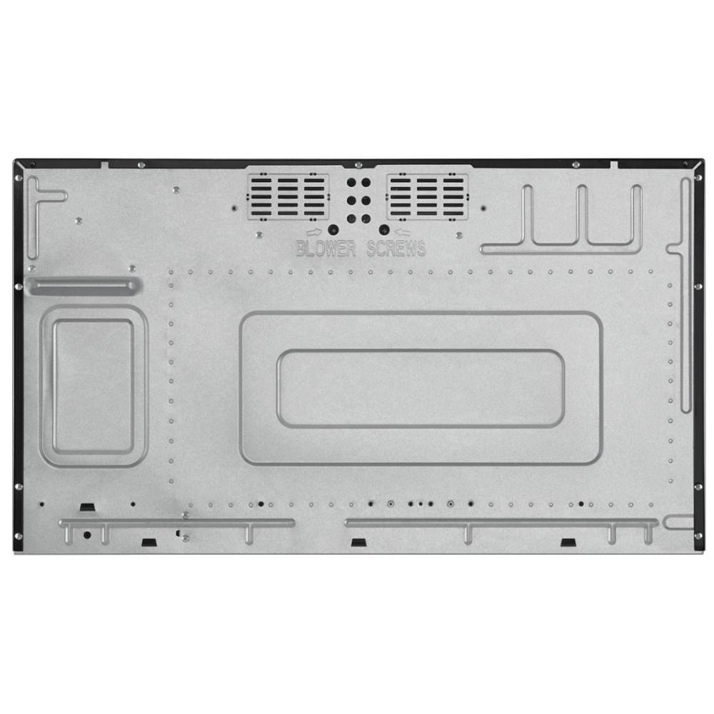 Metal back panel of a microwave hood combination showing vent openings and mounting features from kitchen appliances collection