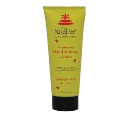 Yellow tube of moisturizing hand and body lotion with pomegranate and honey scent from health and beauty skin care collection under 50