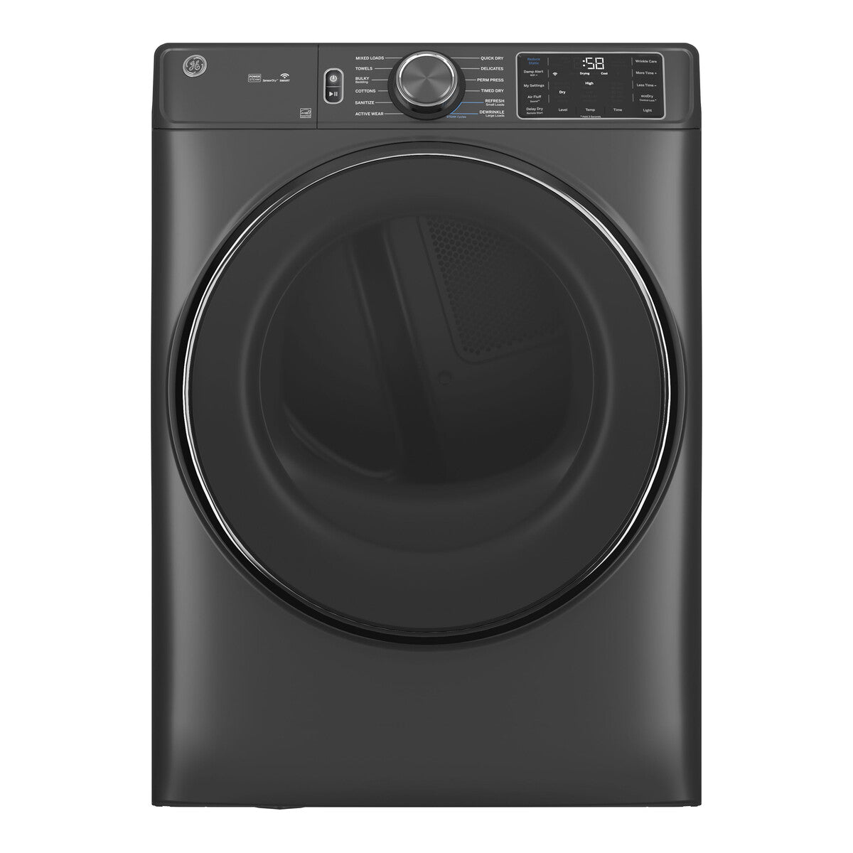 GE® ENERGY STAR® 7.8 cu. ft. Capacity Smart Front Load Electric Dryer with Steam and Sanitize Cycle