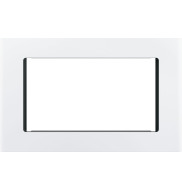 Sleek white built-in trim kit designed for 30-inch microwaves, part of kitchen and appliances collection.