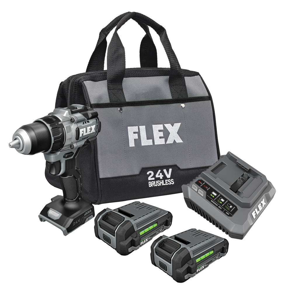 FLEX 24V 1/2" 2-Speed Drill Driver Kit