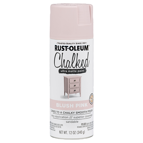 Rust-Oleum Chalked ultra matte blush pink spray paint can for home improvement and paint supplies under $50