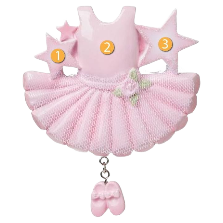Pink tutu ornament with floral detail and ballet slippers for Christmas Ornaments & Tree Decorations under $50 collection