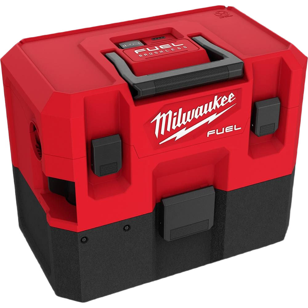 Compact red and black Milwaukee cordless wet and dry vacuum designed for versatile tools and home improvement cleaning tasks