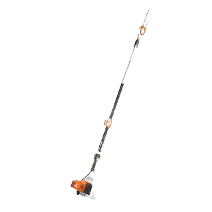 Orange and silver telescoping pole saw designed for trimming high branches, part of STIHL power tools and rental equipment at Hartville Hardware.