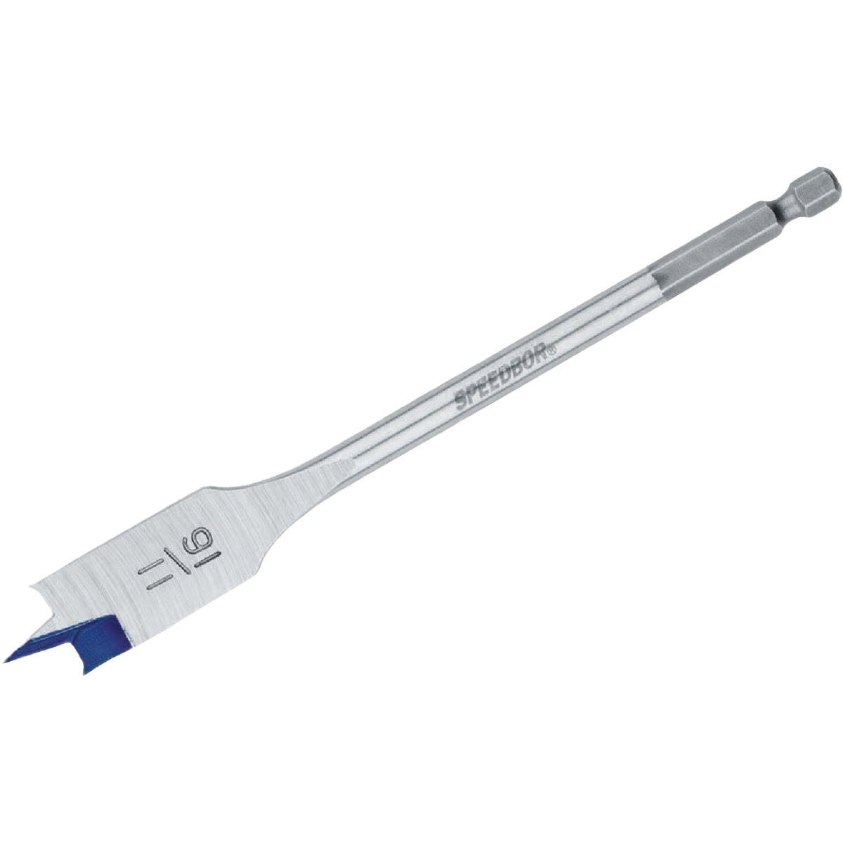Steel spade drill bit with Blue-Groove tip for faster chip removal in drill bits and tool accessories collections