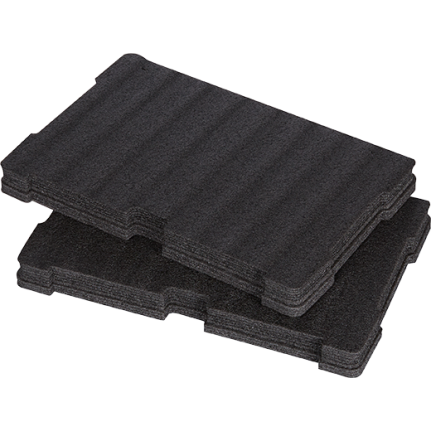 Stacked black layered foam insert for tool storage and workshop organization under $50 collections