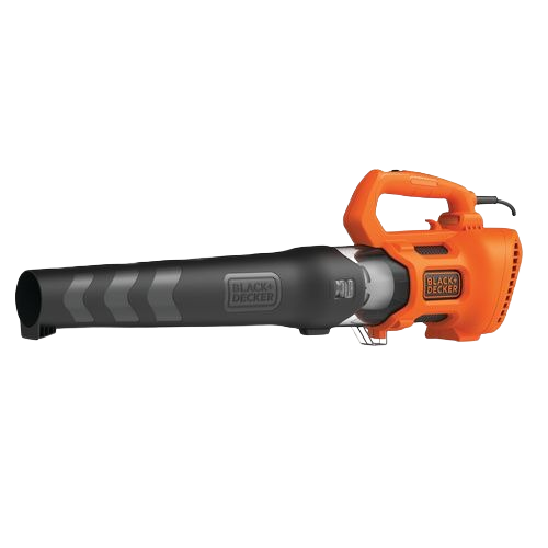 Orange and black electric leaf blower with axial design and ergonomic handle for tools and home improvement tasks