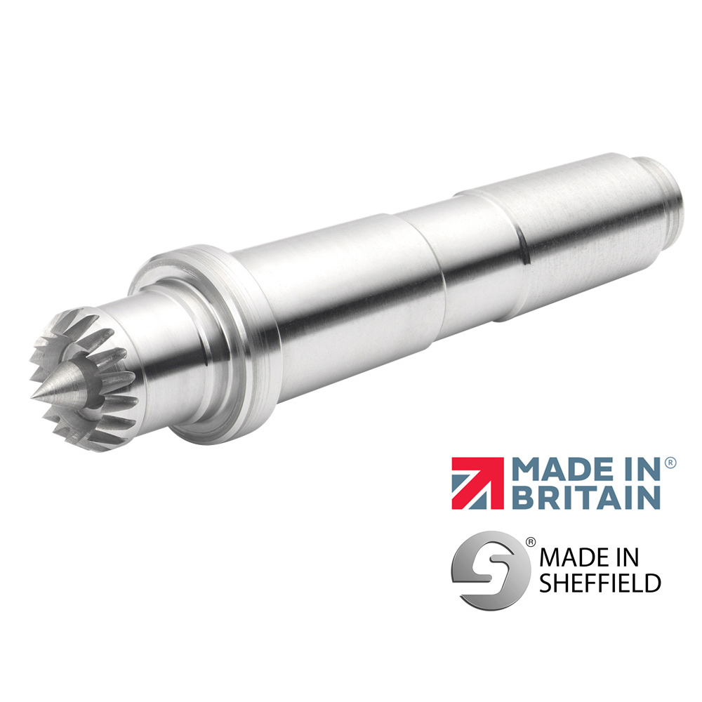 Precision-machined multi-tooth drive center with sprung point for woodworking tools and home improvement use
