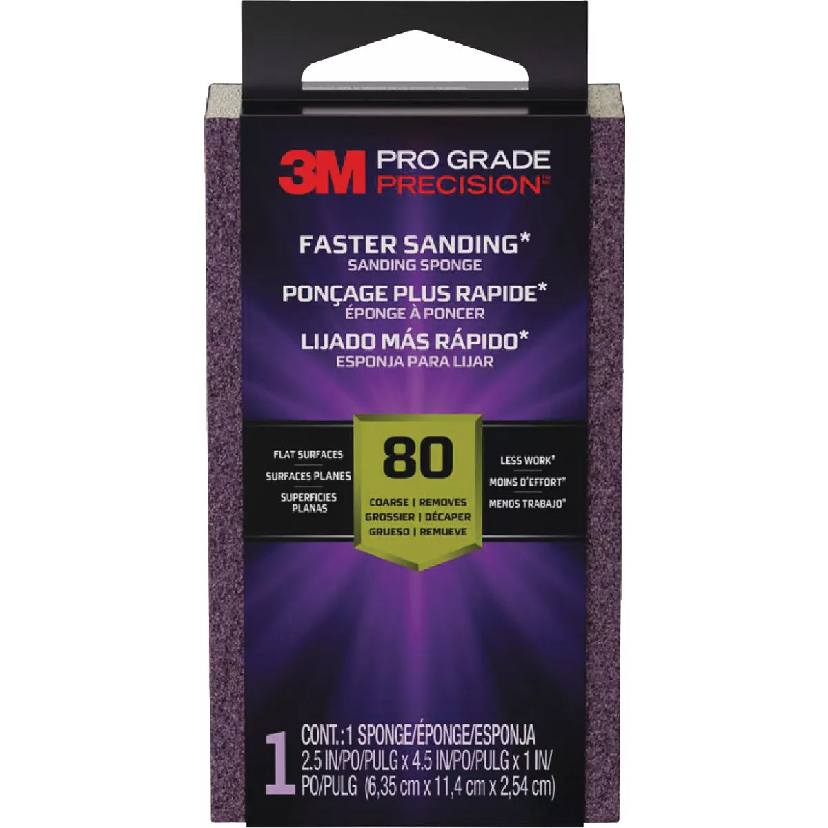 3M medium grit sanding sponge for flat surface smoothing in sandpaper and paint supplies under $50 collection