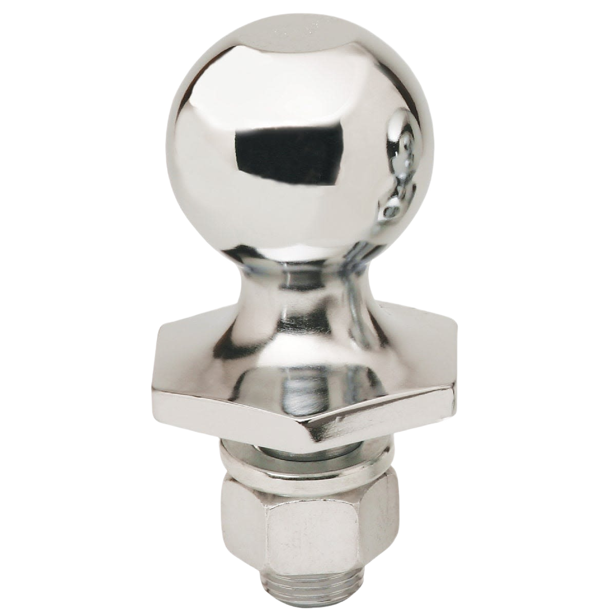Polished steel hitch ball with threaded base for trailers and towing equipment under $50 automotive tools accessories