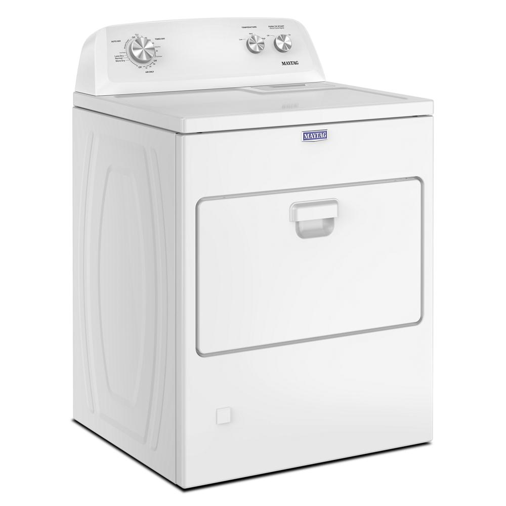 White top load gas dryer with large capacity and hamper door from dryers and appliances collection